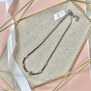 NWT Kendra Scott Abbie Herringbone Necklace in Mixed Metal